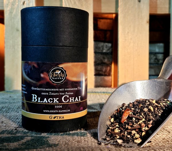 Gewürzteemischung mit schwarzem Tee Black Chai ohne Zusatz von Aroma, 100g